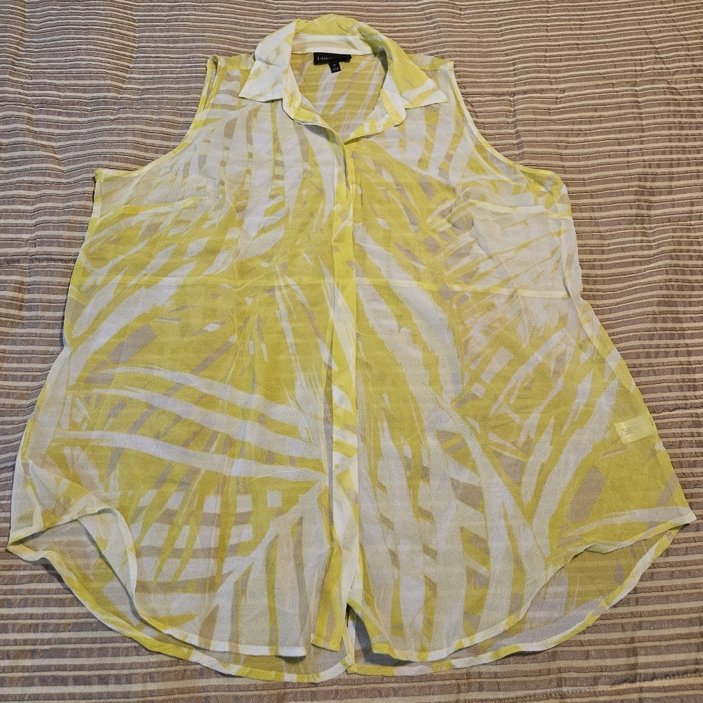 Lane Bryant Light Yellow Tank Top Size 20
